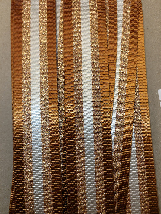 38mm Bronze glitter webbing