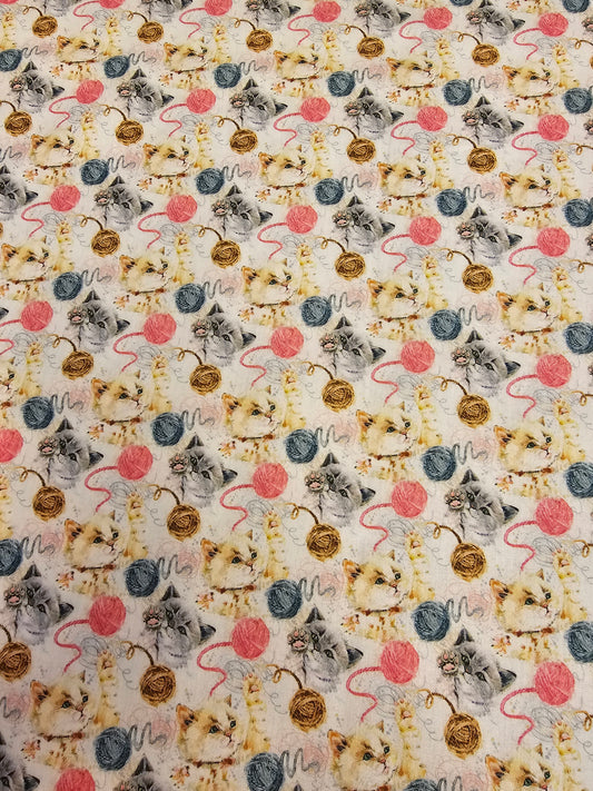 Cat with ball of wool