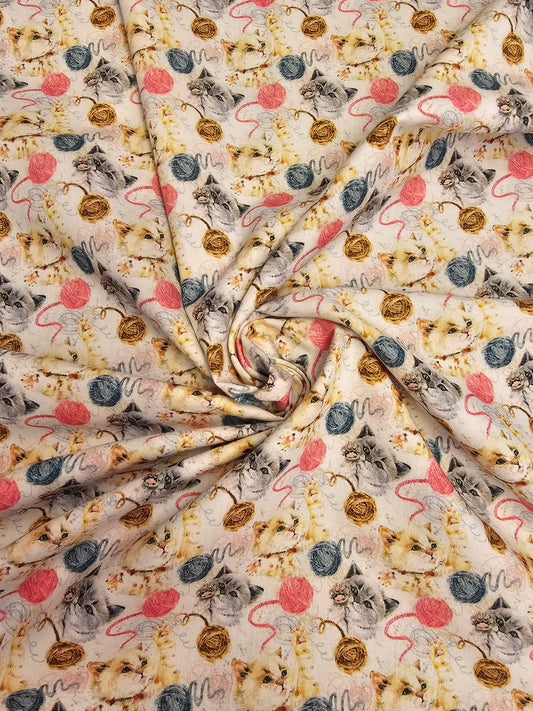 Cat with ball of wool