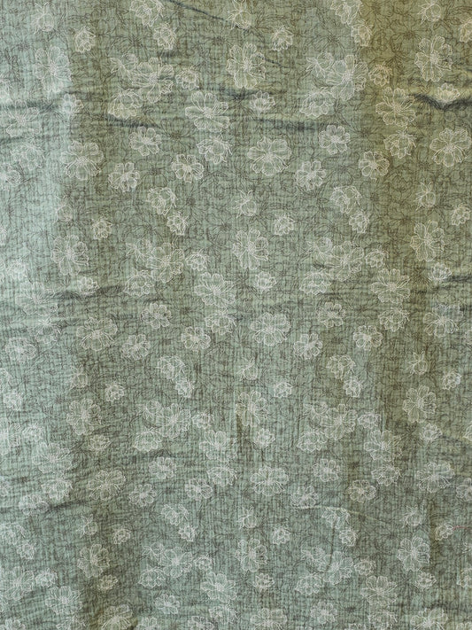 Green Flower Double Gauze