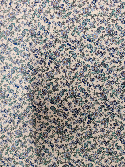 Spray Ditsy Floral Blue on Cream