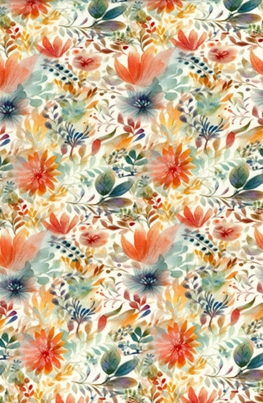 Orange and blue flower Jersey