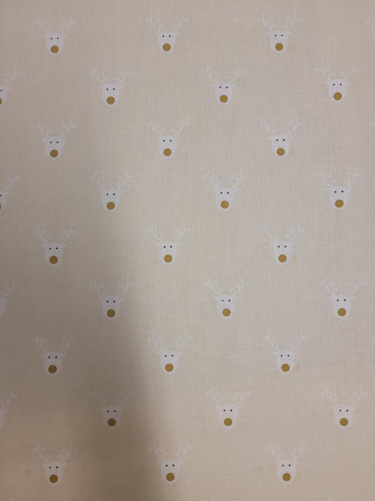 Cream reindeer cotton