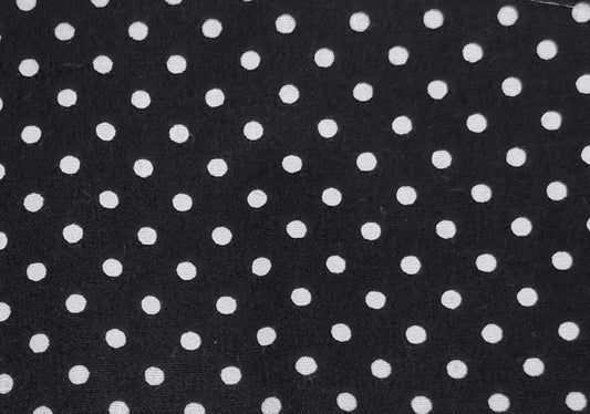 Black and White Pin spotted 100% Cotton
