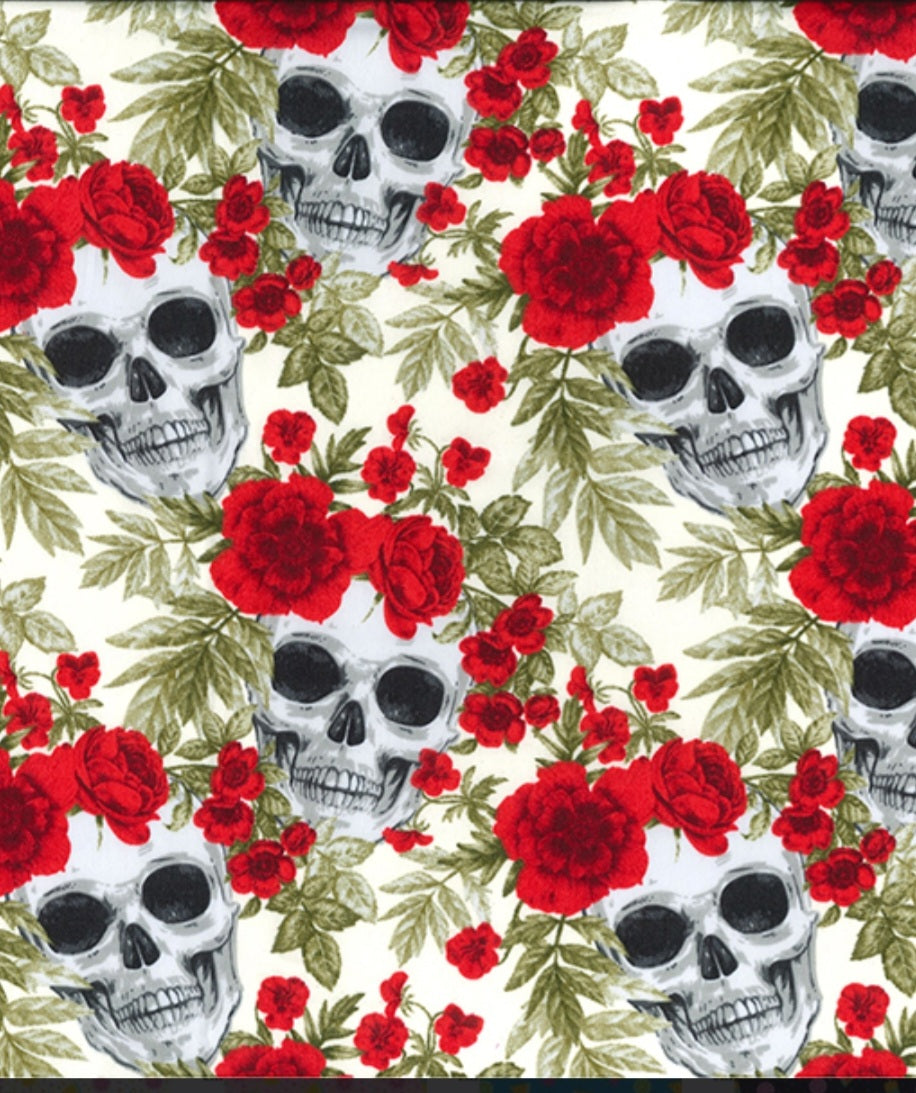 Rose Skulls Cotton