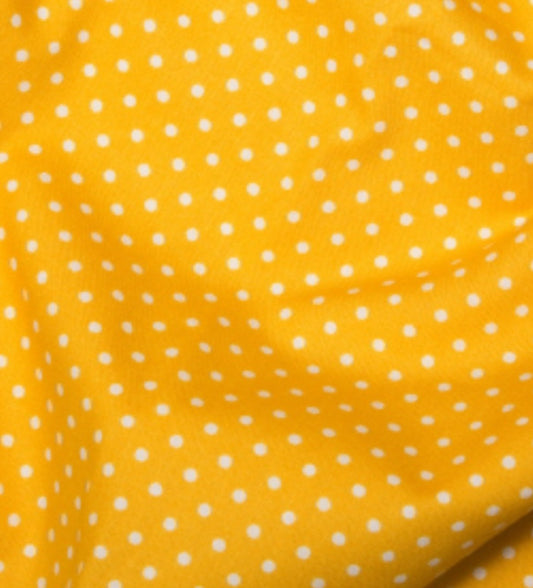 Yellow Pin Spot 100% cotton