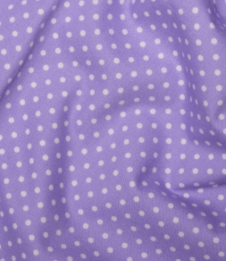 Lilac Pin Spot 100% cotton