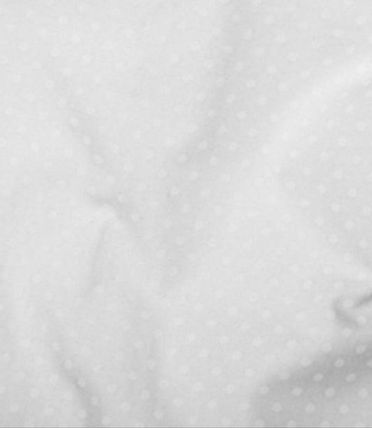 White on White Pin Spot 100 % Cotton