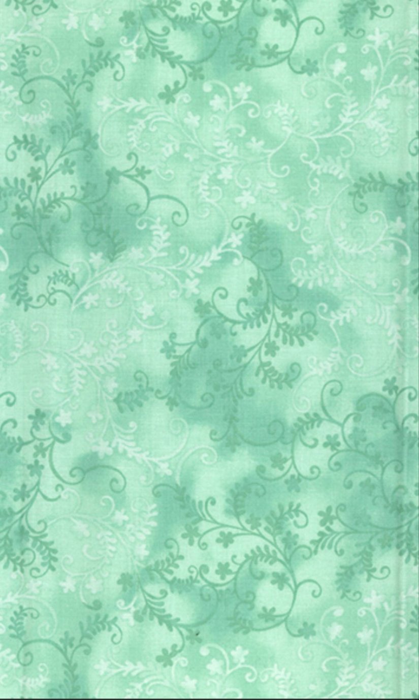 Mstic vine cotton fabric mint