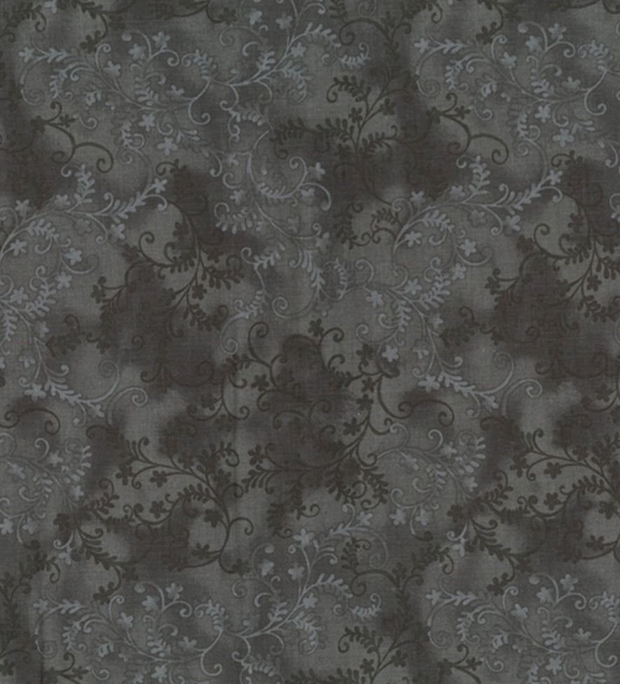 Mistic vine cotton fabric grey