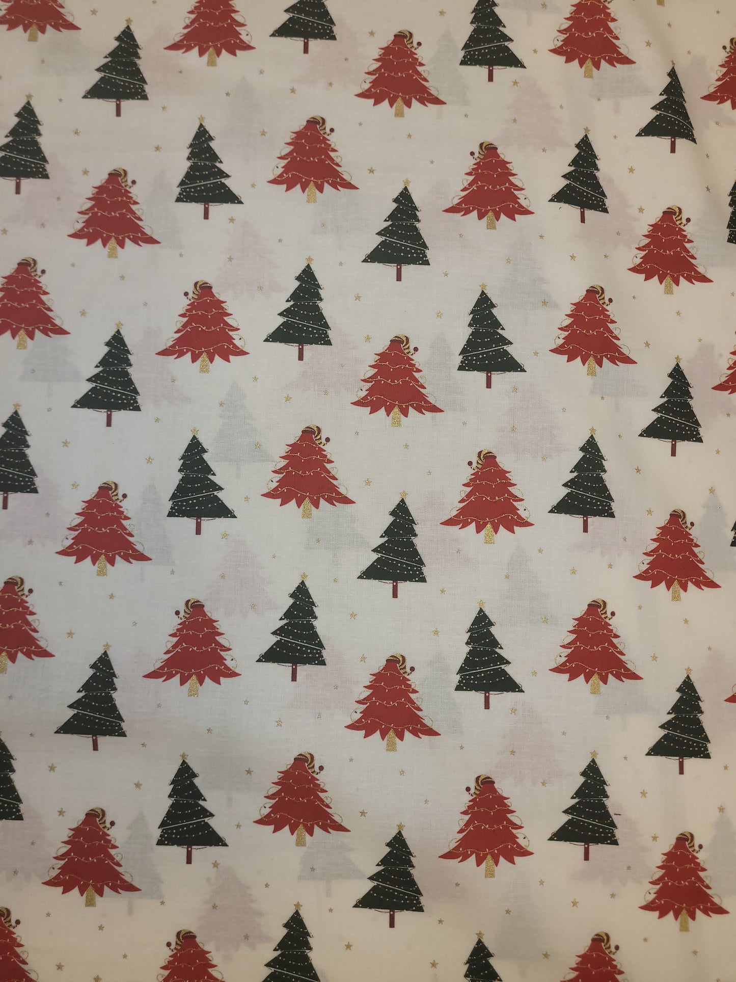 Festive Trees Cotton