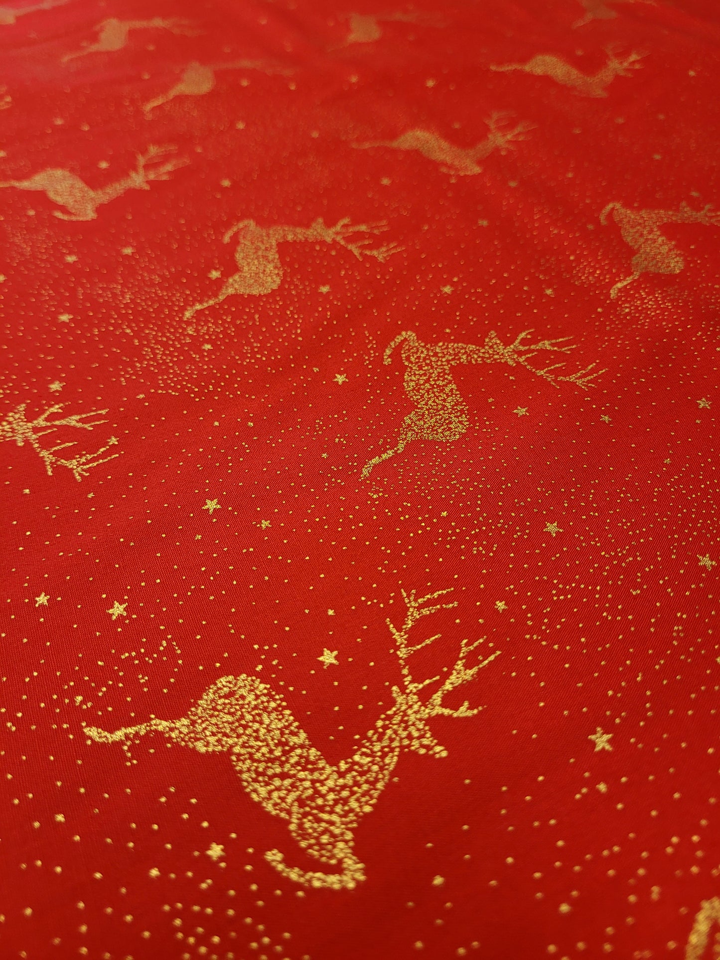 Gold Reindeer Cotton