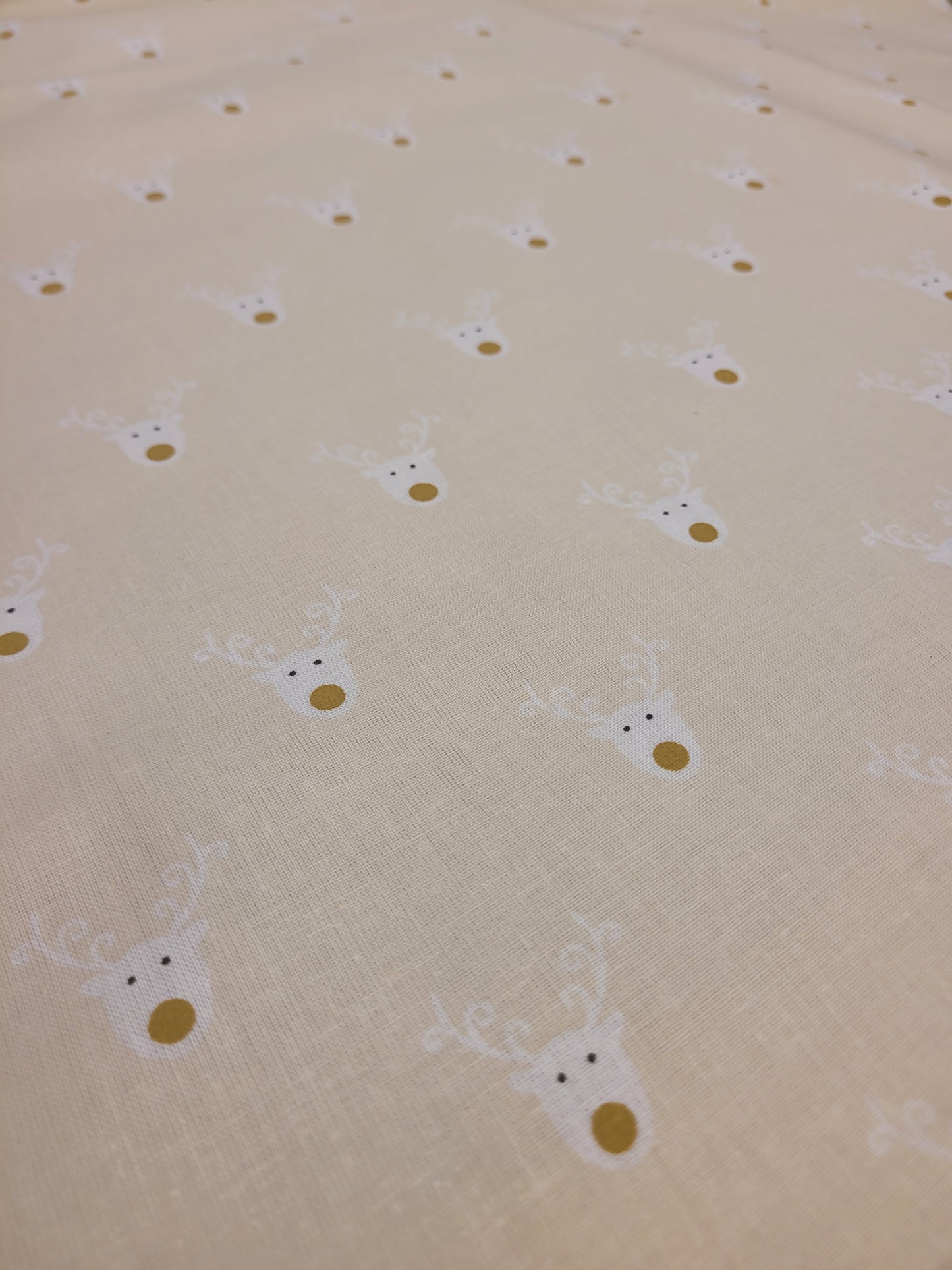 Cream reindeer cotton