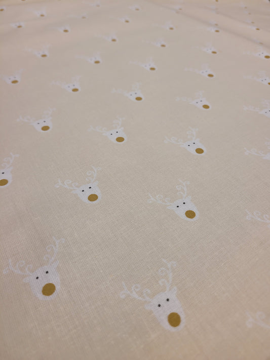 Cream reindeer cotton