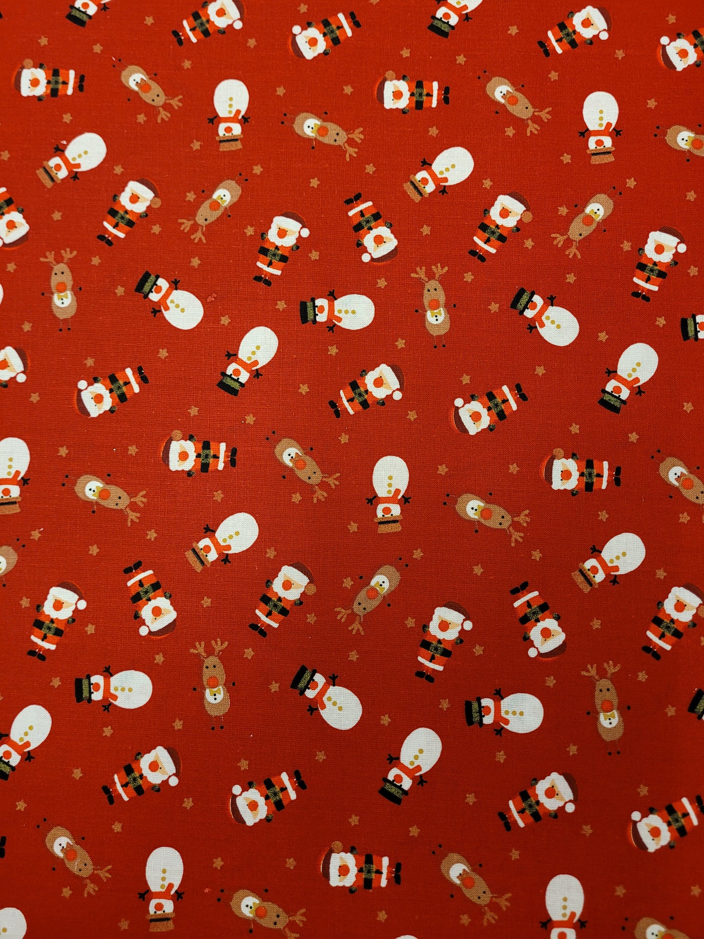 Santa, Reindeer and Snowman Character Cotton