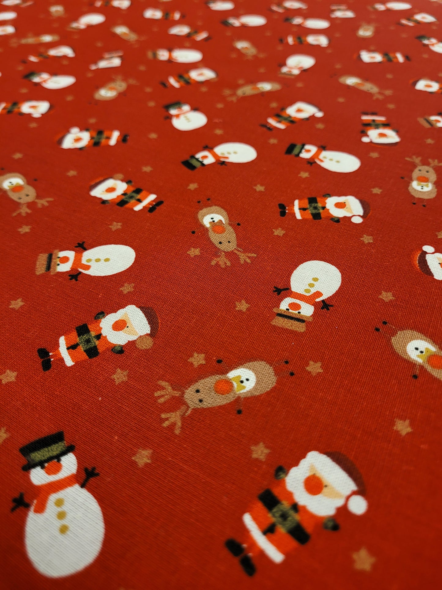 Santa, Reindeer and Snowman Character Cotton