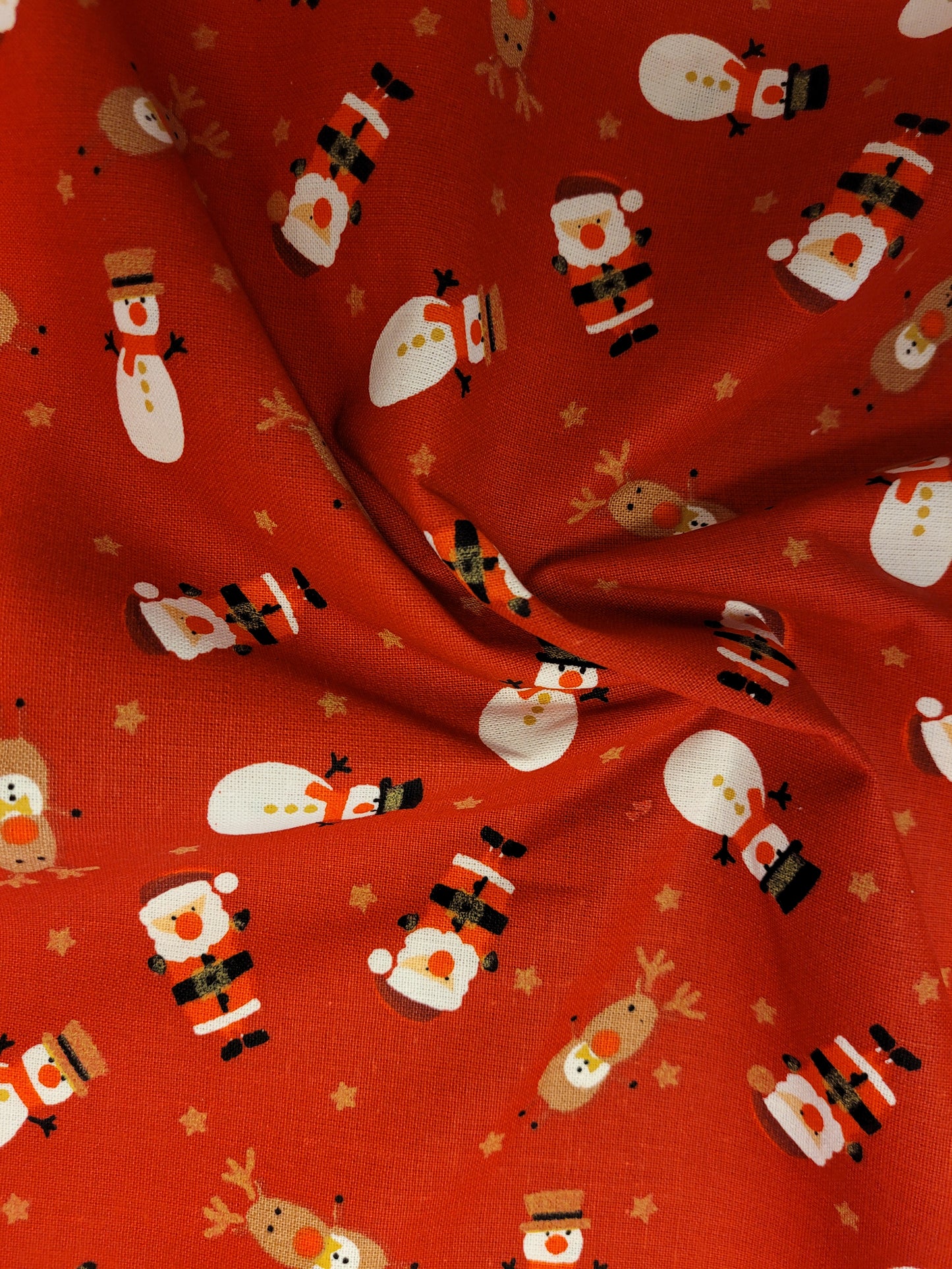 Santa, Reindeer and Snowman Character Cotton