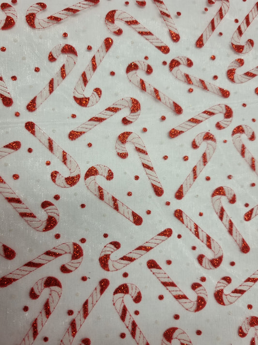 Organza christmas candy cane