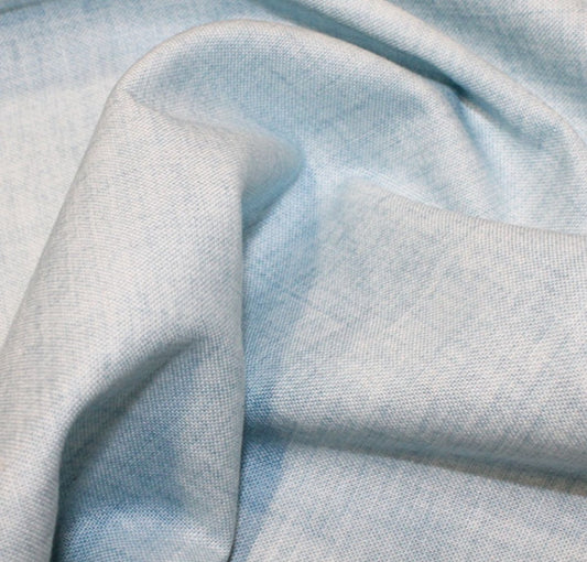 Baby Blue Linen Texture Look Cotton