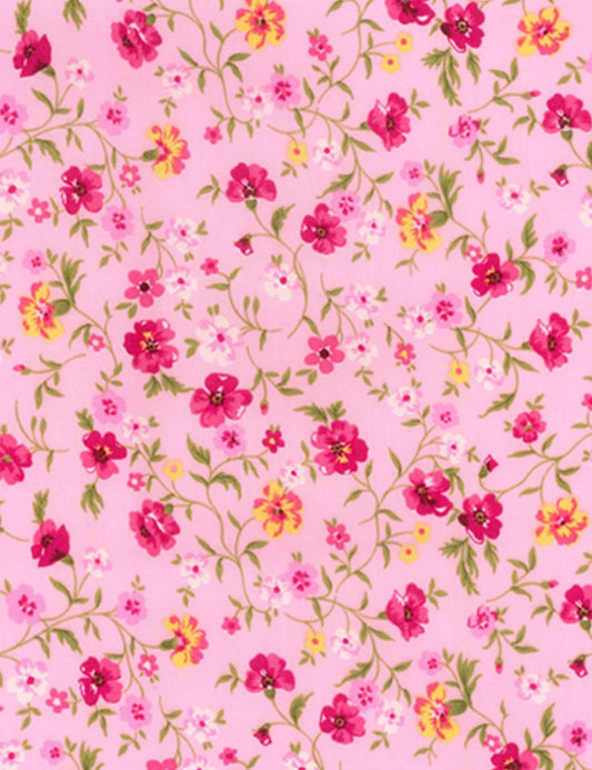 Rose & Hubble pink blossom 100% cotton