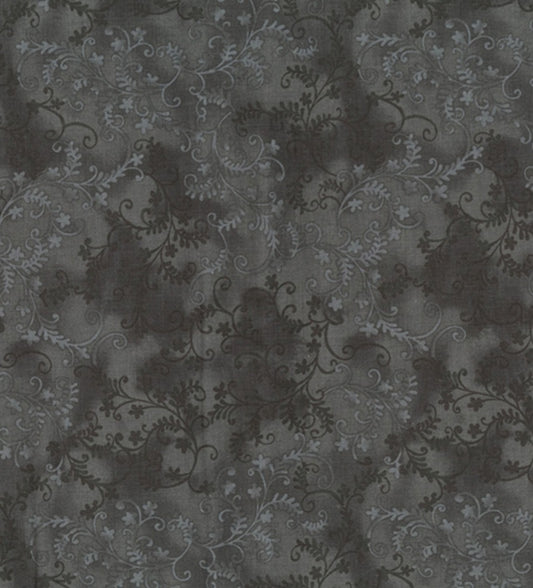 Mistic vine cotton fabric grey