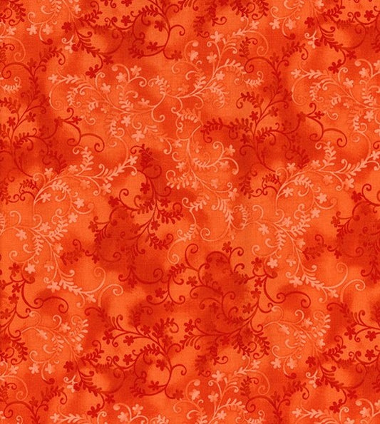 Tangerine Mystic Vine 100% Cotton